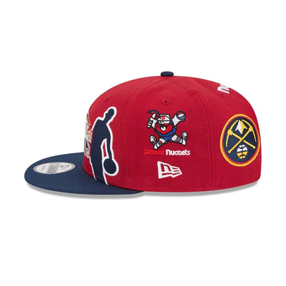 Pictured is this NBA Hardwood Classic All Star Game Denver Nuggets 9FIFTY Snapback cap in dark red. 6