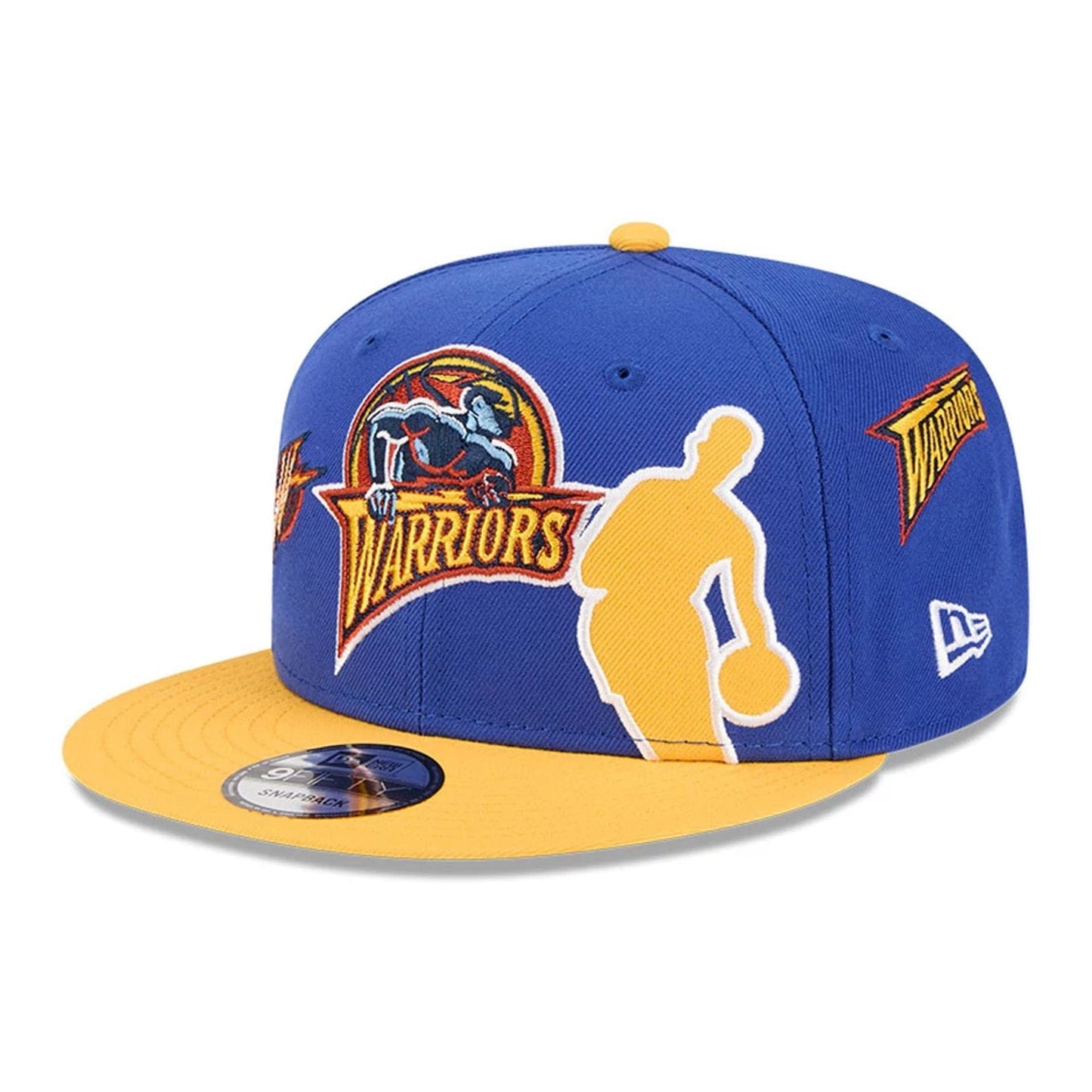 Pictured is this NBA Hardwood Classic All Star Game Golden State Warriors 9FIFTY Snapback cap in blue. 4