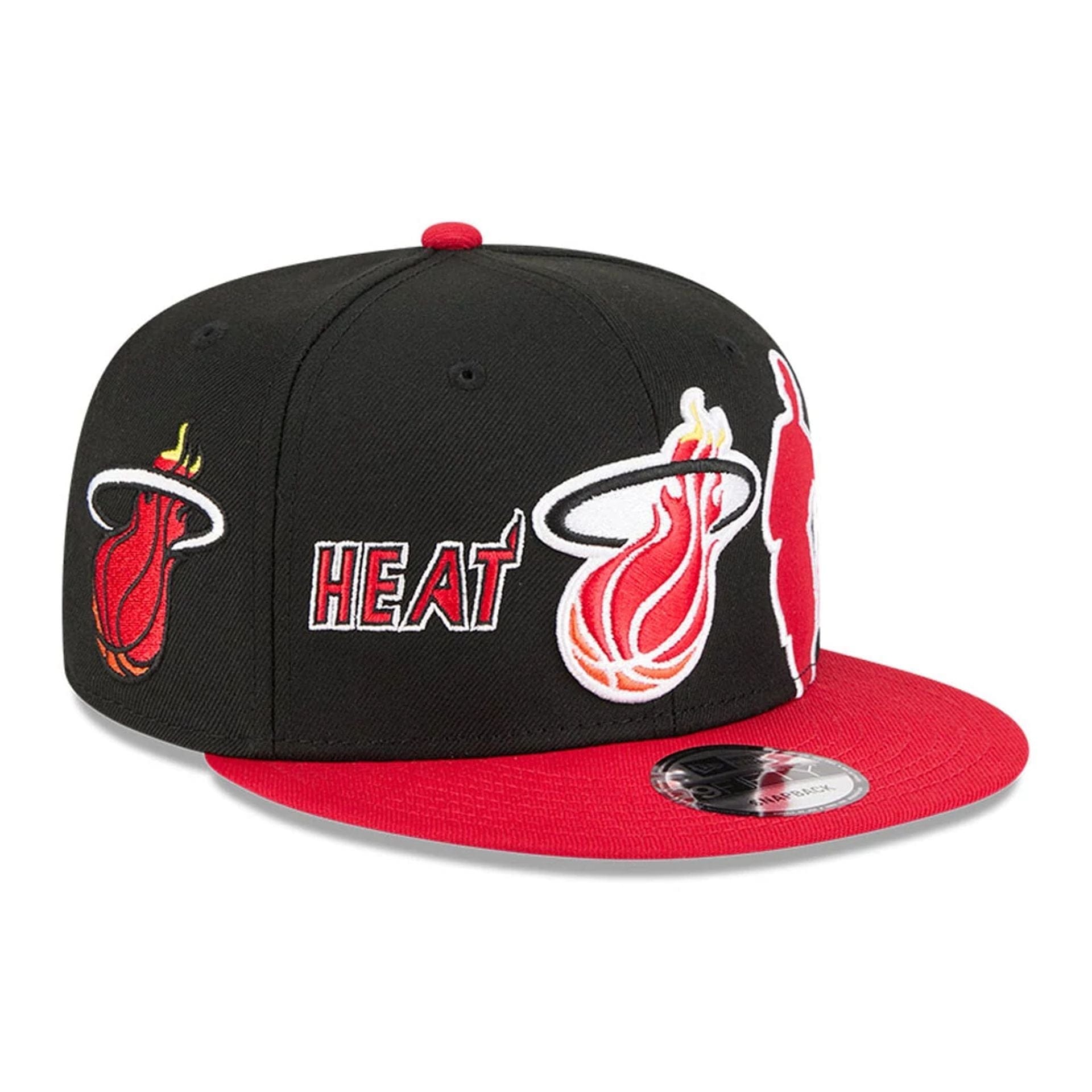 Pictured is this NBA Hardwood Classic All Star Game Miami Heat 9FIFTY Snapback cap in black. 4