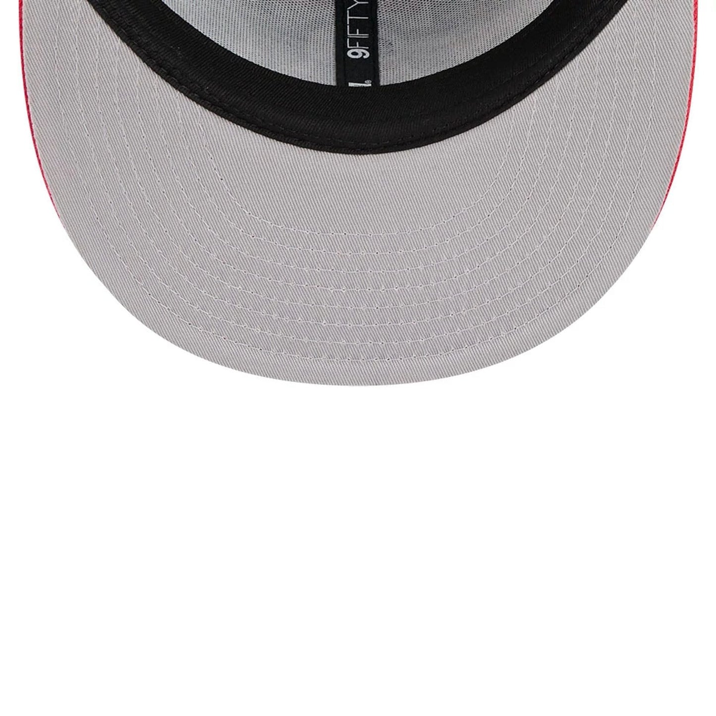 Pictured is this NBA Hardwood Classic All Star Game Philadelphia 76ers 9FIFTY Snapback cap in blue. 2