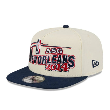 Pictured is this NBA Hardwood Classic All Star Game New Orleans Pelicans 9FIFTY A-Frame Snapback cap in white. 4