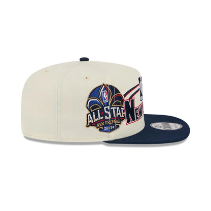 Pictured is this NBA Hardwood Classic All Star Game New Orleans Pelicans 9FIFTY A-Frame Snapback cap in white. 6