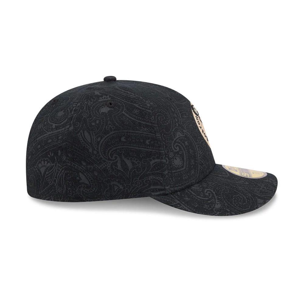 Pictured is this NBA Brushed Cotton Boston Celtics 59FIFTY Fitted cap in black. 6