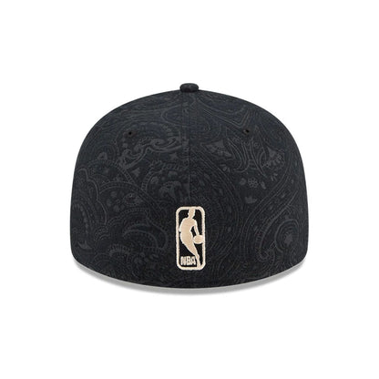 Pictured is this NBA Brushed Cotton Golden State Warriors 59FIFTY Fitted cap in black. 7