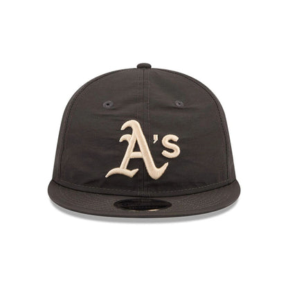 Pictured is this MLB Nylon Athletics Retro Crown 9FIFTY cap in black. 3