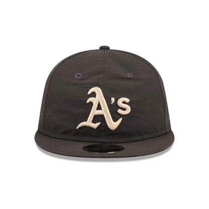 Pictured is this MLB Nylon Athletics Retro Crown 9FIFTY cap in black. 3