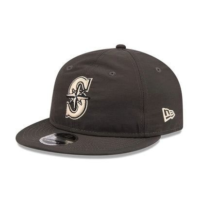 Pictured is this MLB Nylon Seattle Mariners Retro Crown 9FIFTY cap in black. 1
