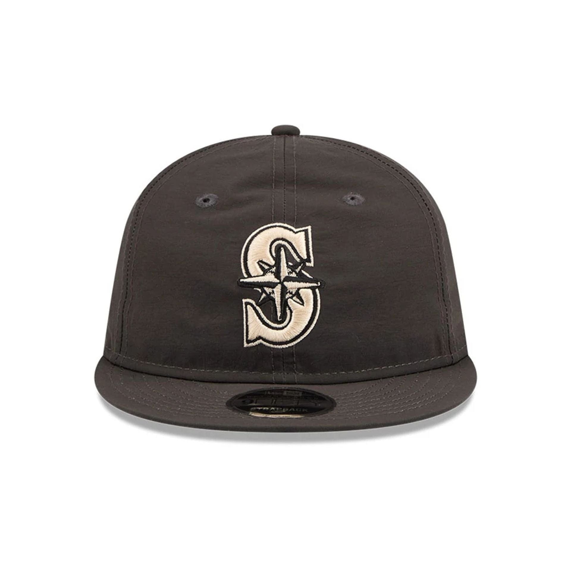 Pictured is this MLB Nylon Seattle Mariners Retro Crown 9FIFTY cap in black. 3