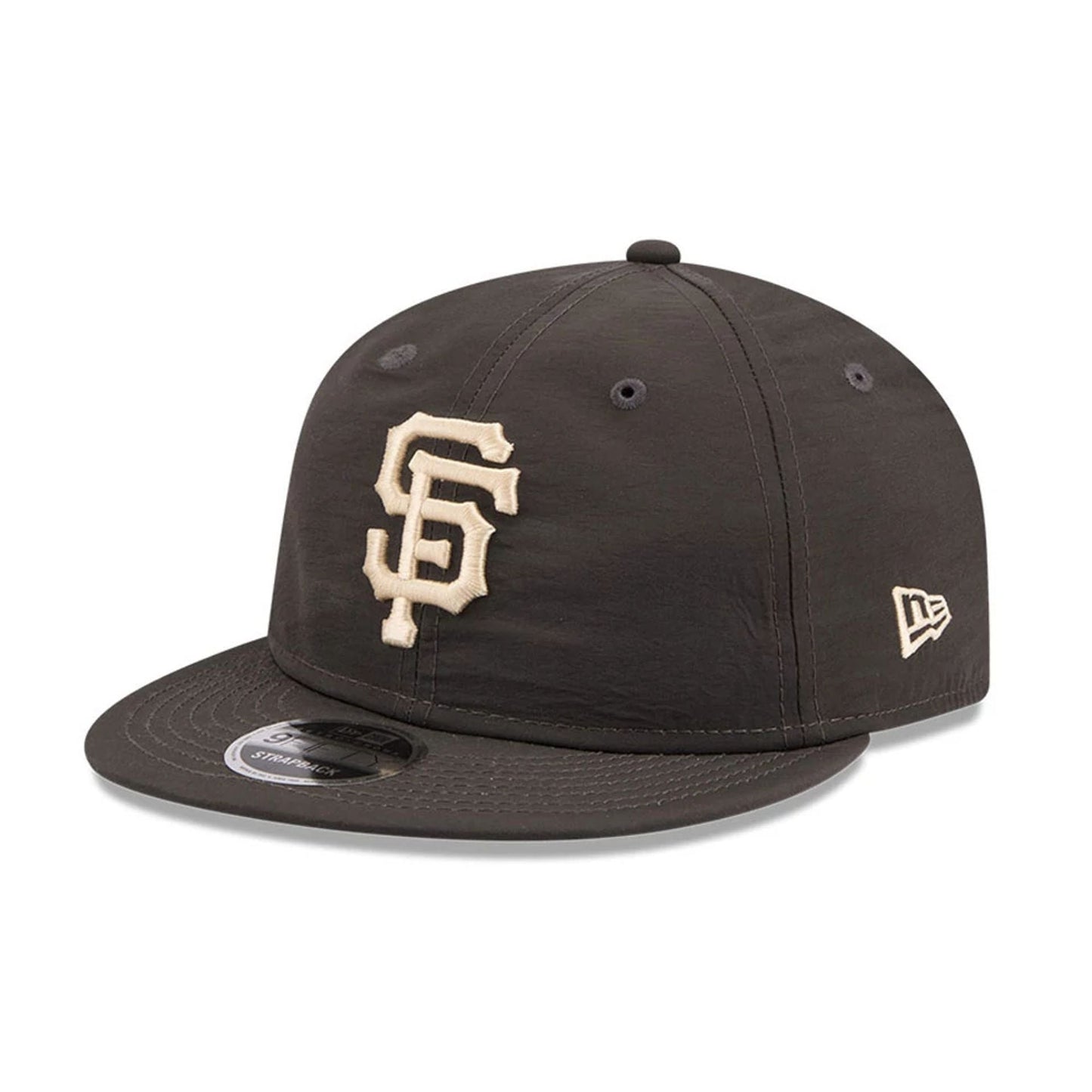 Pictured is this MLB Nylon San Francisco Giants Retro Crown 9FIFTY cap in black. 1