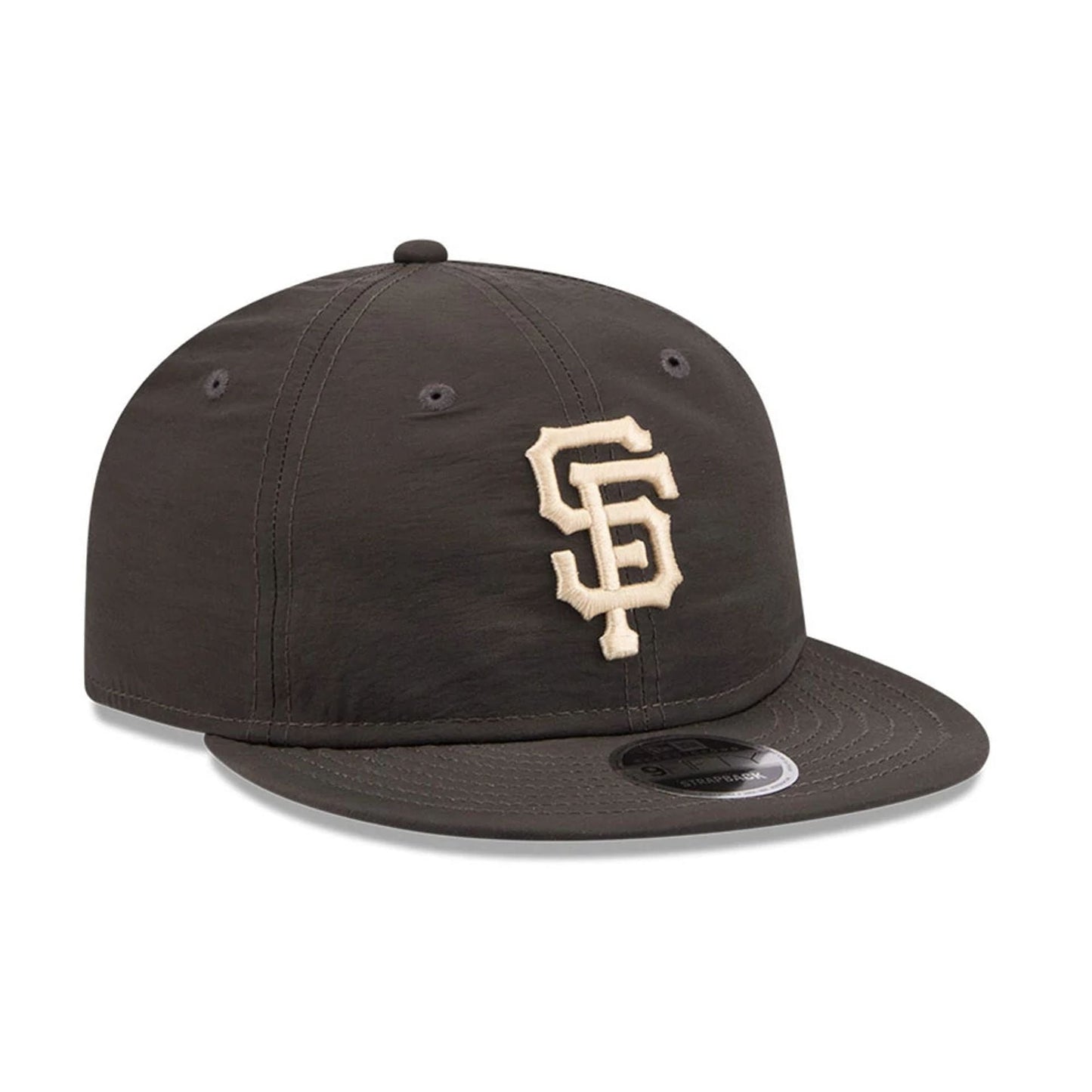 Pictured is this MLB Nylon San Francisco Giants Retro Crown 9FIFTY cap in black. 2