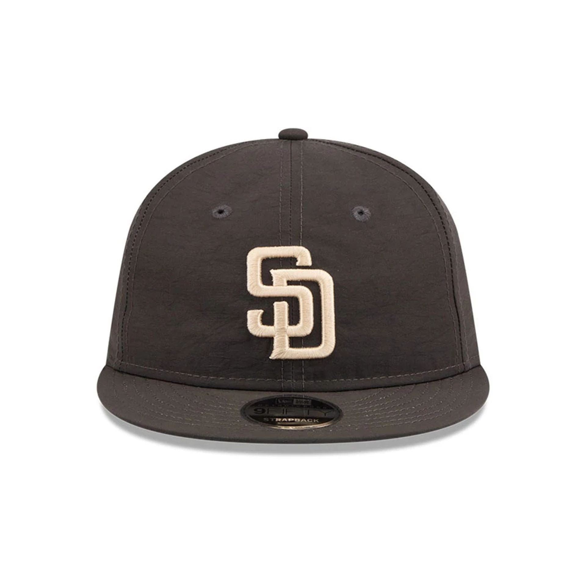 Pictured is this MLB Nylon San Diego Padres Retro Crown 9FIFTY cap in black. 3