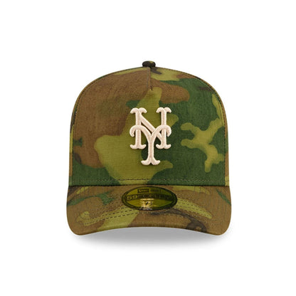 Pictured is this MLB Ripstop New York Mets 59FORTY A-Frame Fitted cap in camo. 3