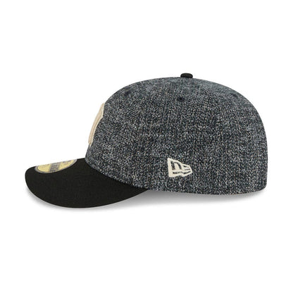 Pictured is this MLB Tweedy Cotton New York Yankees 59FIFTY Fitted cap in black. 5