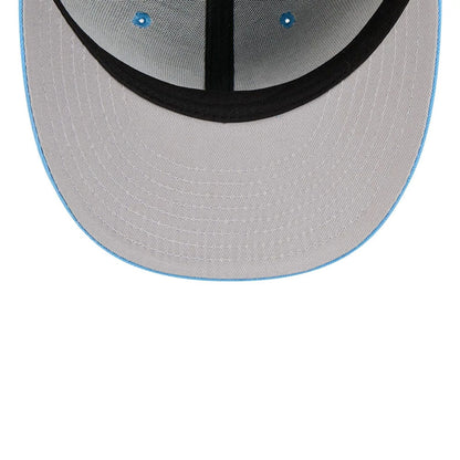 Pictured is this MLB Tweedy Cotton New York Yankees 59FIFTY Fitted cap in pastel blue. 2
