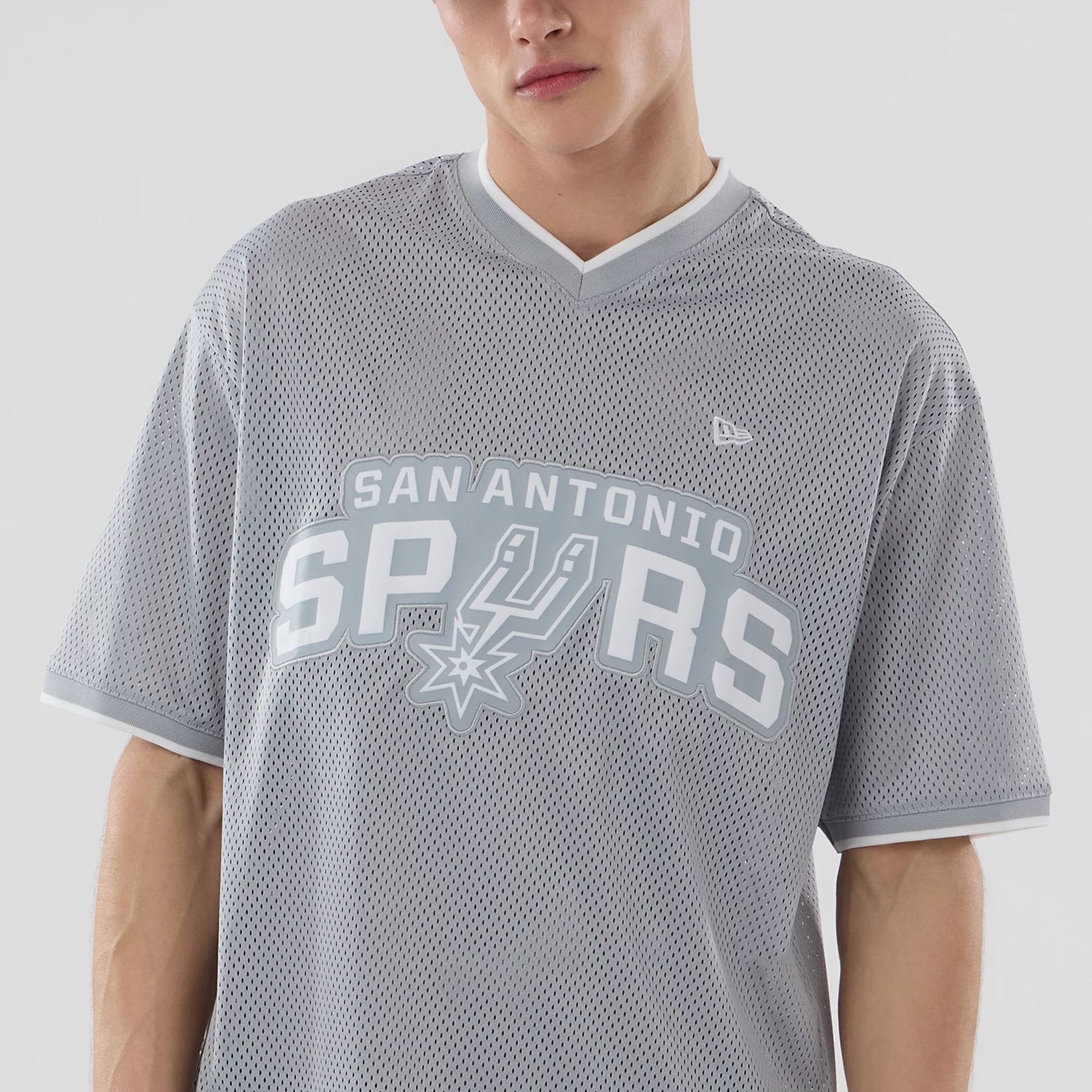 NBA Mesh San Antonio Spurs Grey Oversized T-Shirt | NEC EU