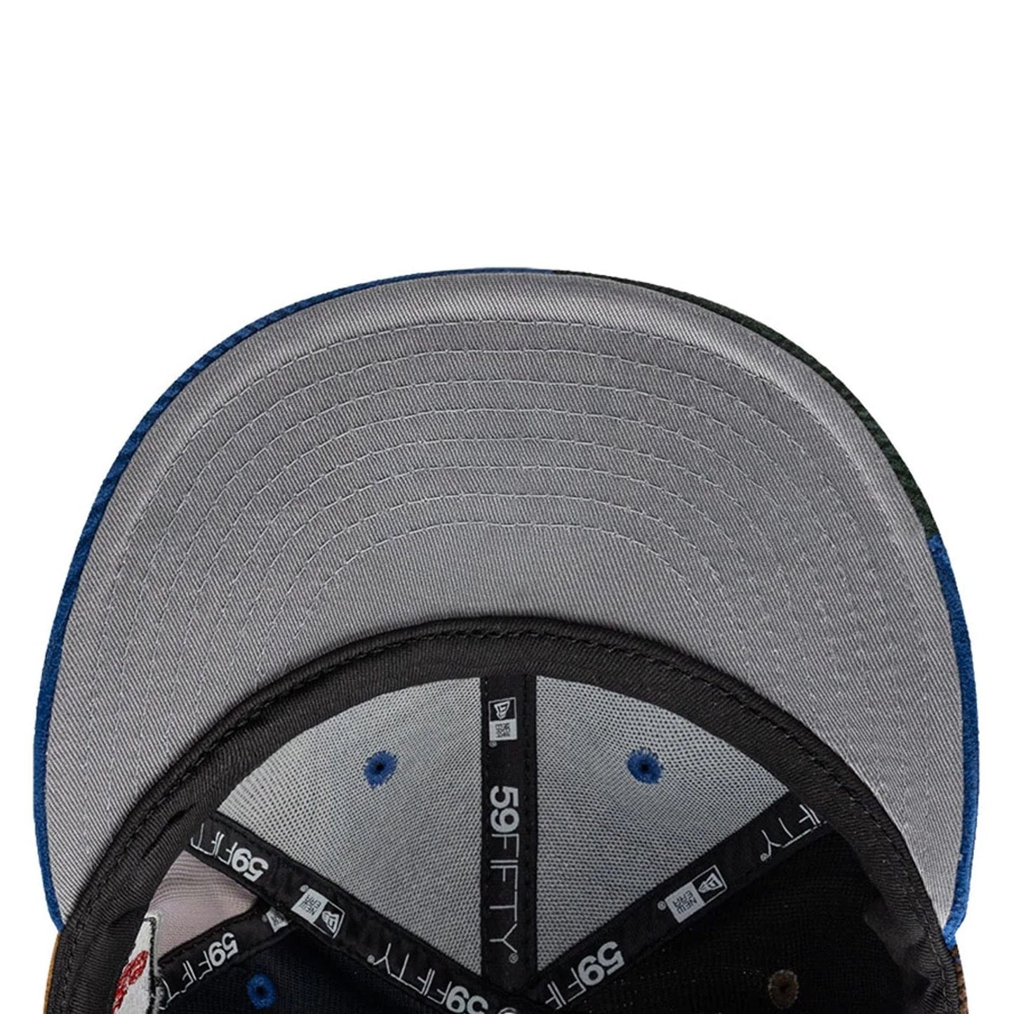 Pictured is this MLB Patchwork LA Dodgers 59FIFTY Fitted cap in dark blue. 2