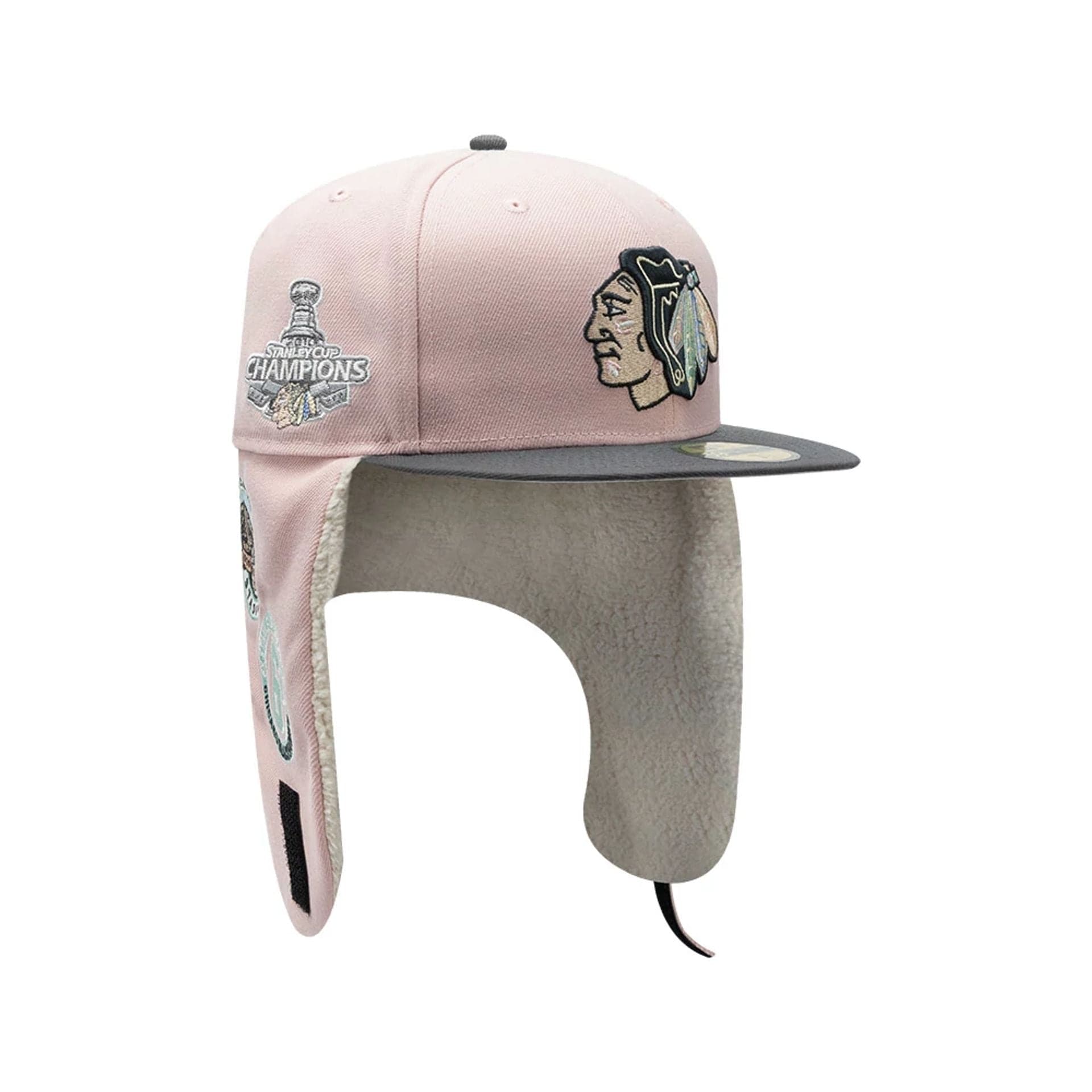 NHL Chicago Blackhawks Pastel Pink Dogear 59FIFTY Fitted Cap | NEC EU