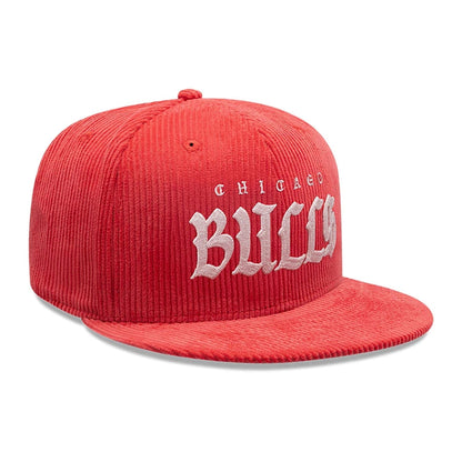 Pictured is this NBA Old English Chicago Bulls 9FIFTY Snapback cap in red. 3
