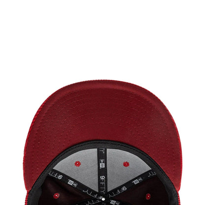 Pictured is this NBA Old English Chicago Bulls 9FIFTY Snapback cap in red. 5
