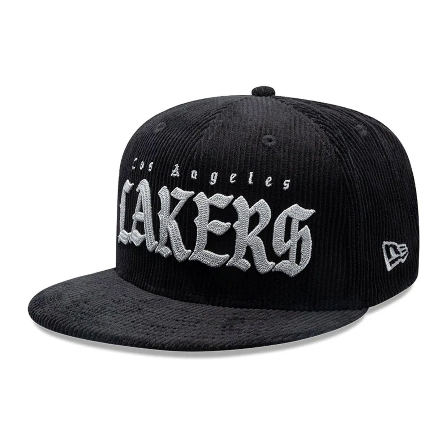 Pictured is this NBA Old English LA Lakers 9FIFTY Snapback cap in black. 1
