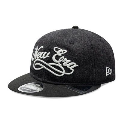 Pictured is this New Era Melton Wool Retro Crown 9FIFTY cap in black. 1