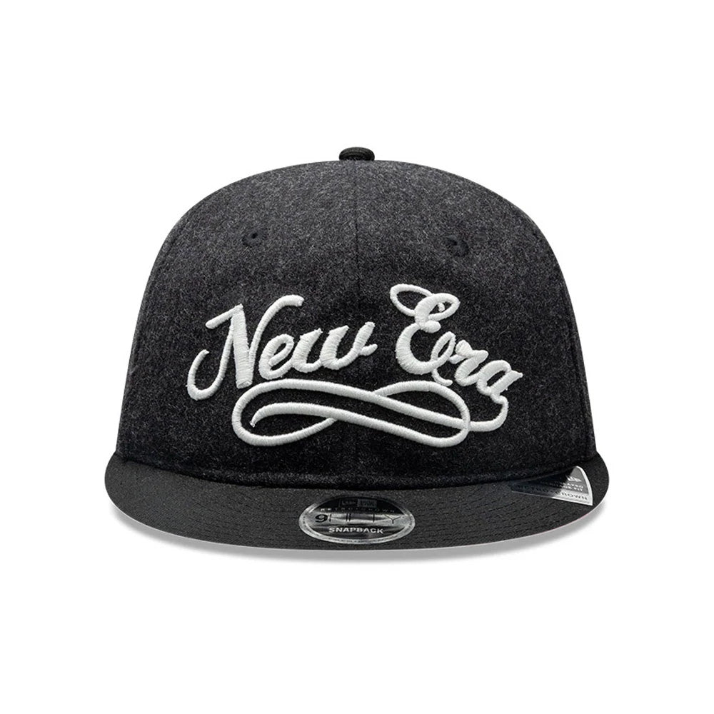 Schwarze New Era Melton Retro Crown 9FIFTY Cap | NEC DE