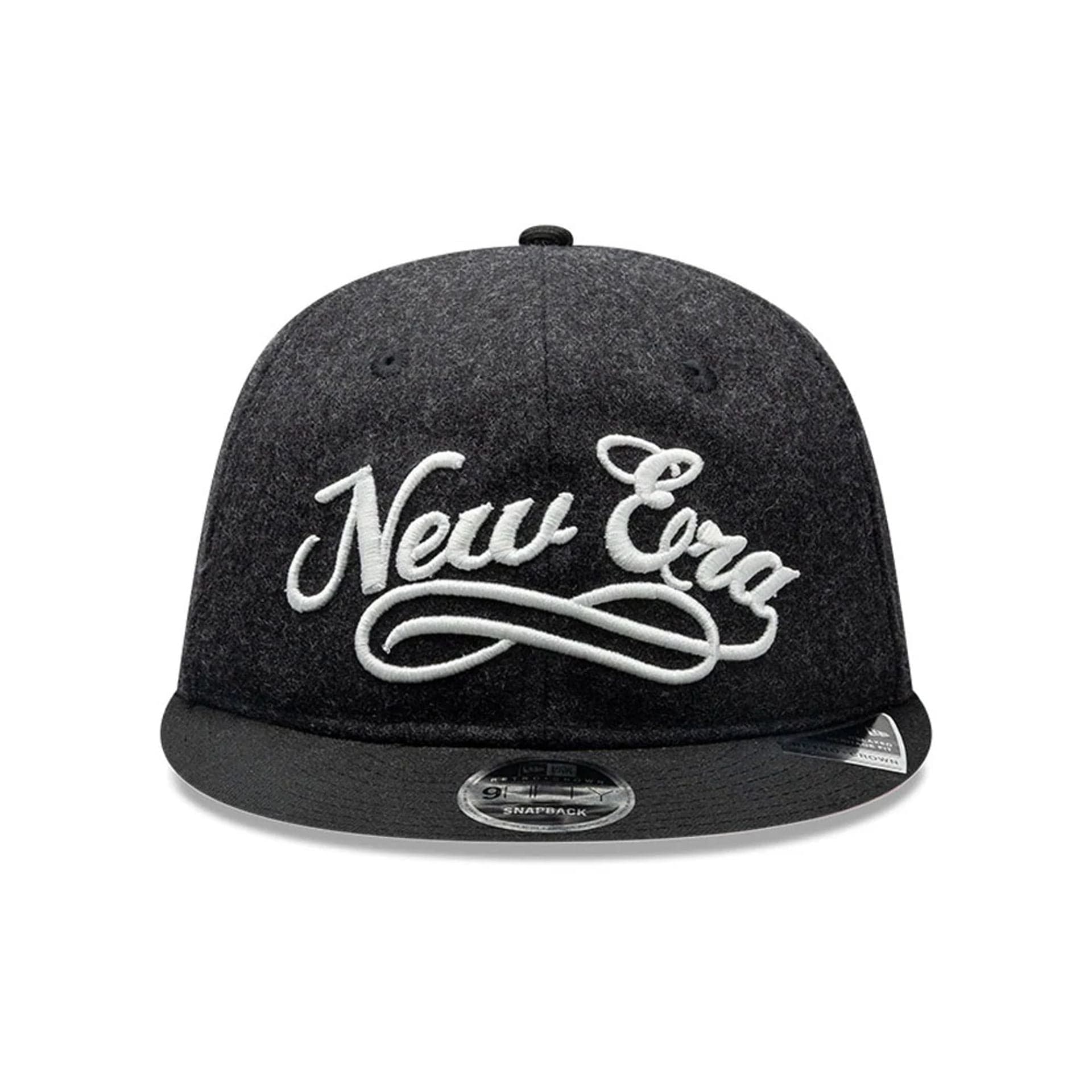 Pictured is this New Era Melton Wool Retro Crown 9FIFTY cap in black. 2