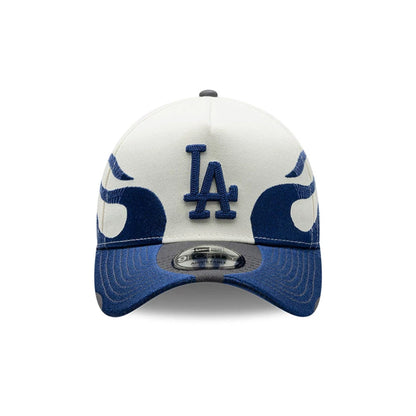 Pictured is this MLB Flame LA Dodgers 9FORTY A-Frame cap in Cream. 3