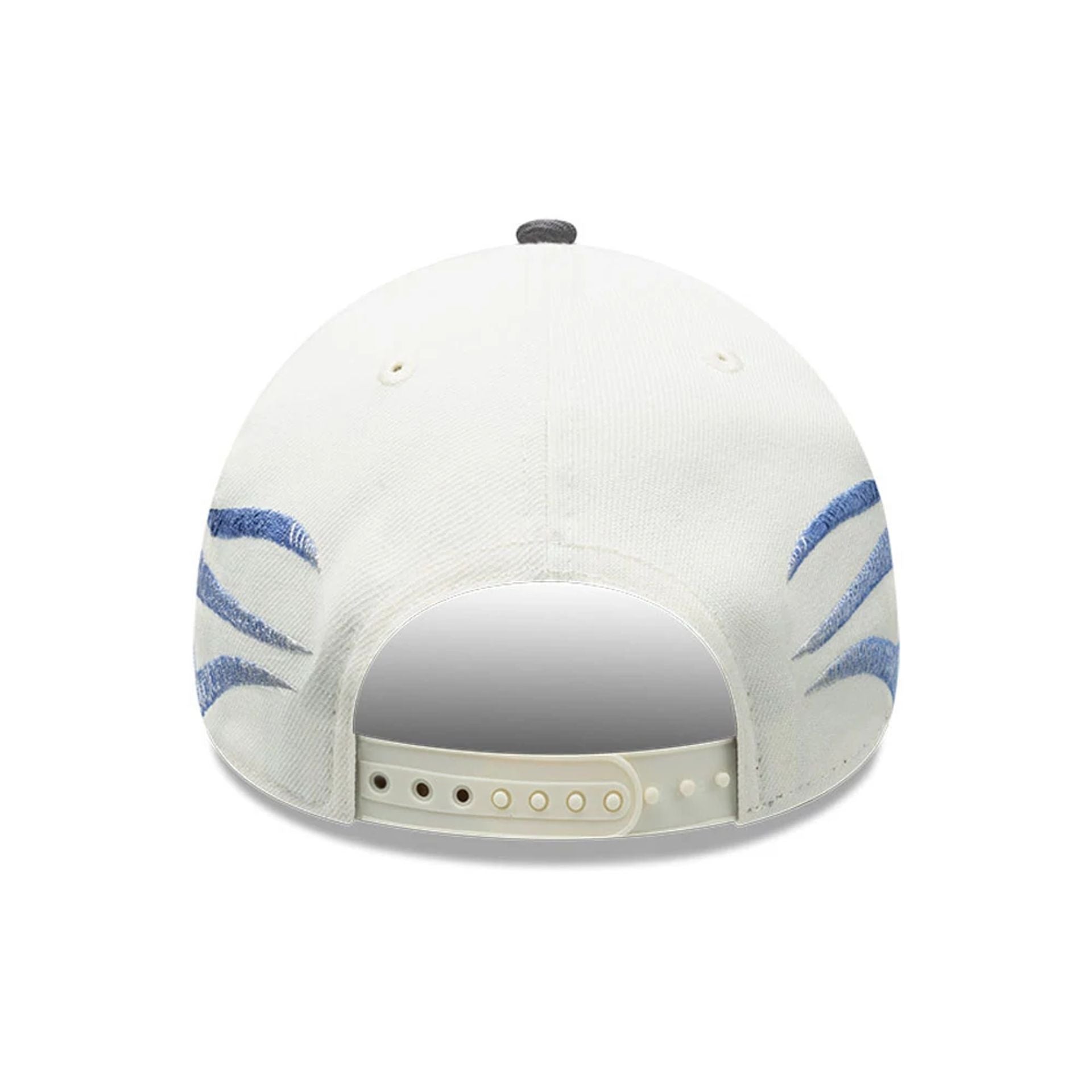 Pictured is this MLB Flame LA Dodgers 9FORTY A-Frame cap in Cream. 5