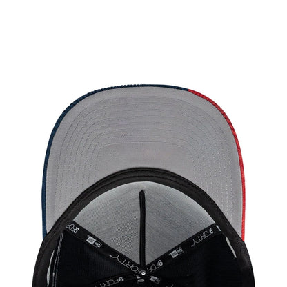 Pictured is this MLB Patchwork New York Yankees 9FORTY A-Frame cap in navy. 2