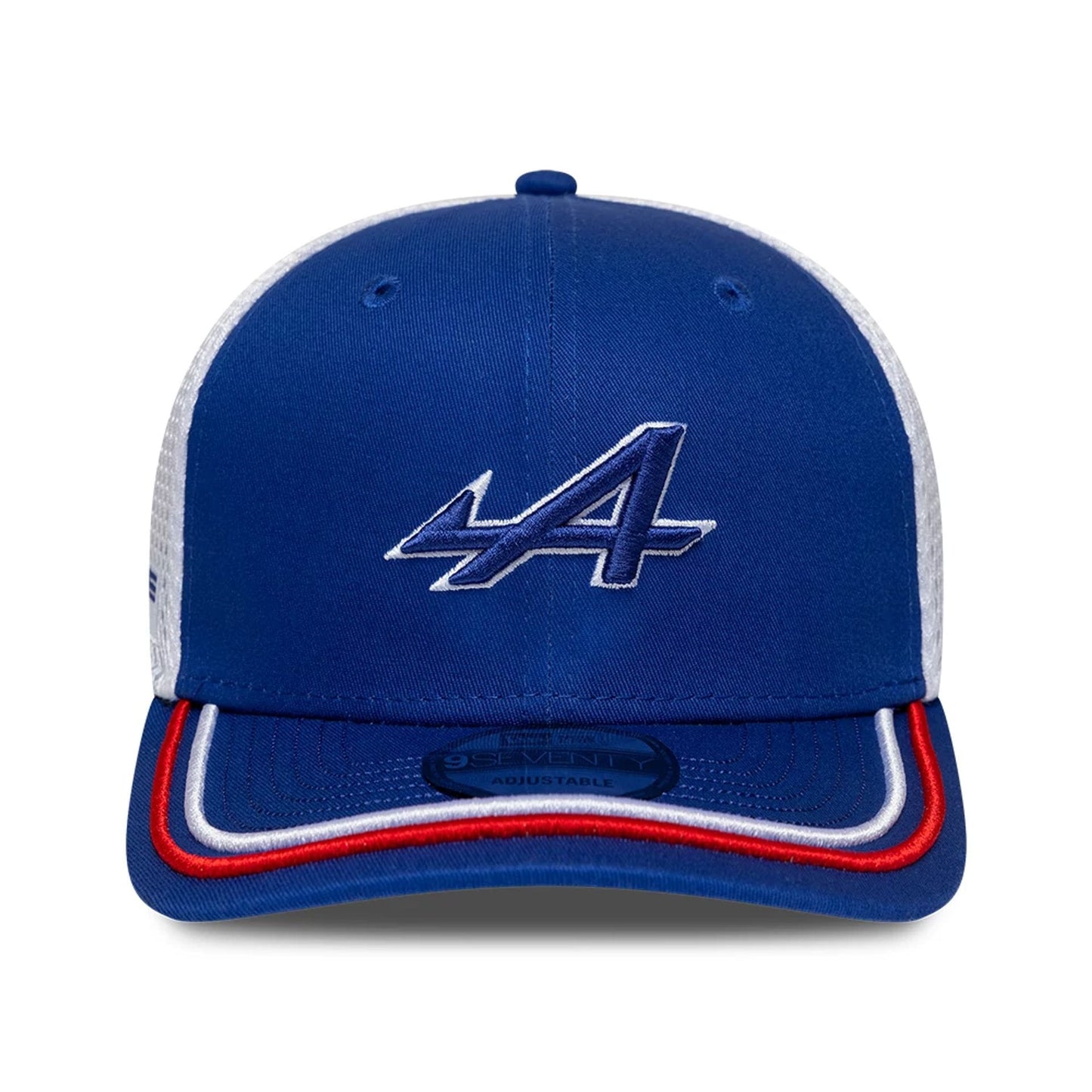 Pictured is this Alpine Racing World Endurance Championship 2025 9SEVENTY Stretch Snap adjustable cap in blue. 2
