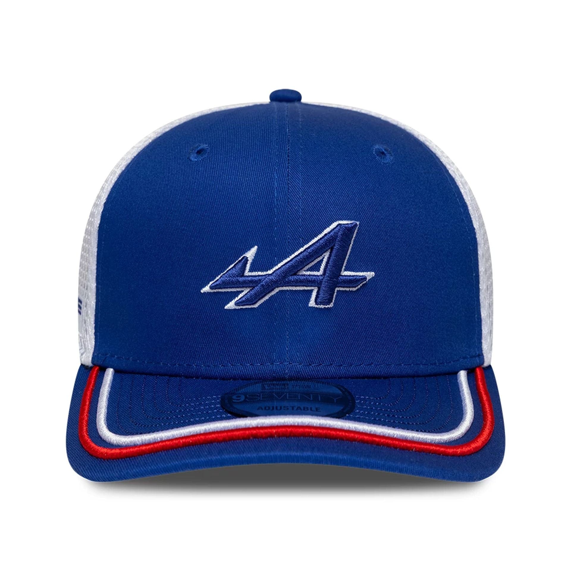 Pictured is this Alpine Racing World Endurance Championship 2025 9SEVENTY Stretch Snap adjustable cap in blue. 2