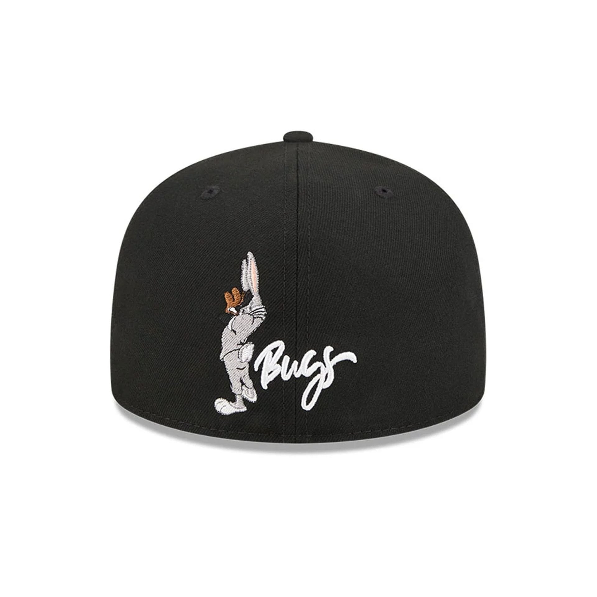 Pictured is this MLB X Looney Tunes Bugs Bunny Colorado Rockies 59FIFTY Fitted cap in black. 5