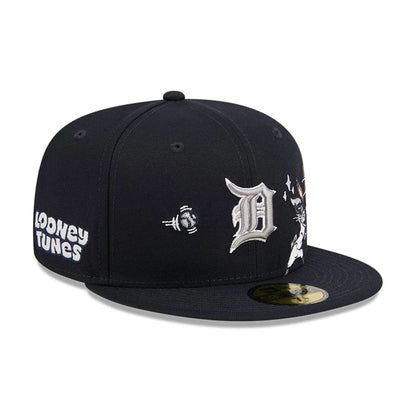 Pictured is this MLB X Looney Tunes Bugs Bunny Detroit Tigers 59FIFTY Fitted cap in navy. 1