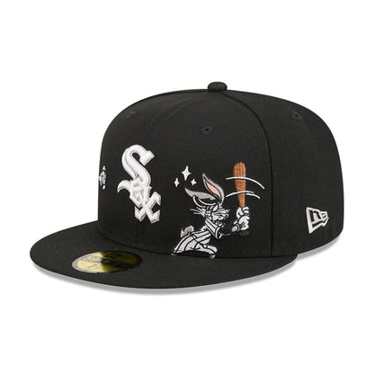 Pictured is this MLB X Looney Tunes Bugs Bunny Chicago White Sox 59FIFTY Fitted cap in black. 5