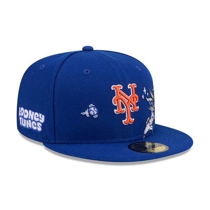 Pictured is this MLB X Looney Tunes Bugs Bunny New York Mets 59FIFTY Fitted cap in blue. 5