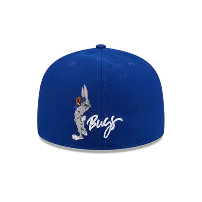 Pictured is this MLB X Looney Tunes Bugs Bunny New York Mets 59FIFTY Fitted cap in blue. 3