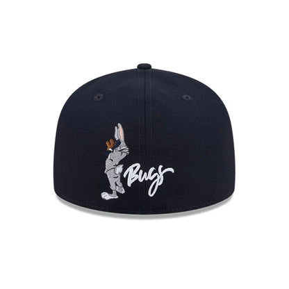 Pictured is this MLB X Looney Tunes Bugs Bunny New York Yankees 59FIFTY Fitted cap in navy. 4