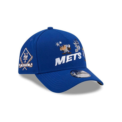 Pictured is this MLB X Looney Tunes New York Mets 9FORTY A-Frame Adjustable cap in blue. 5