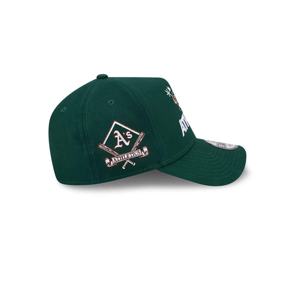 Pictured is this MLB X Looney Tunes Athletics 9FORTY A-Frame Adjustable cap in dark green. 6