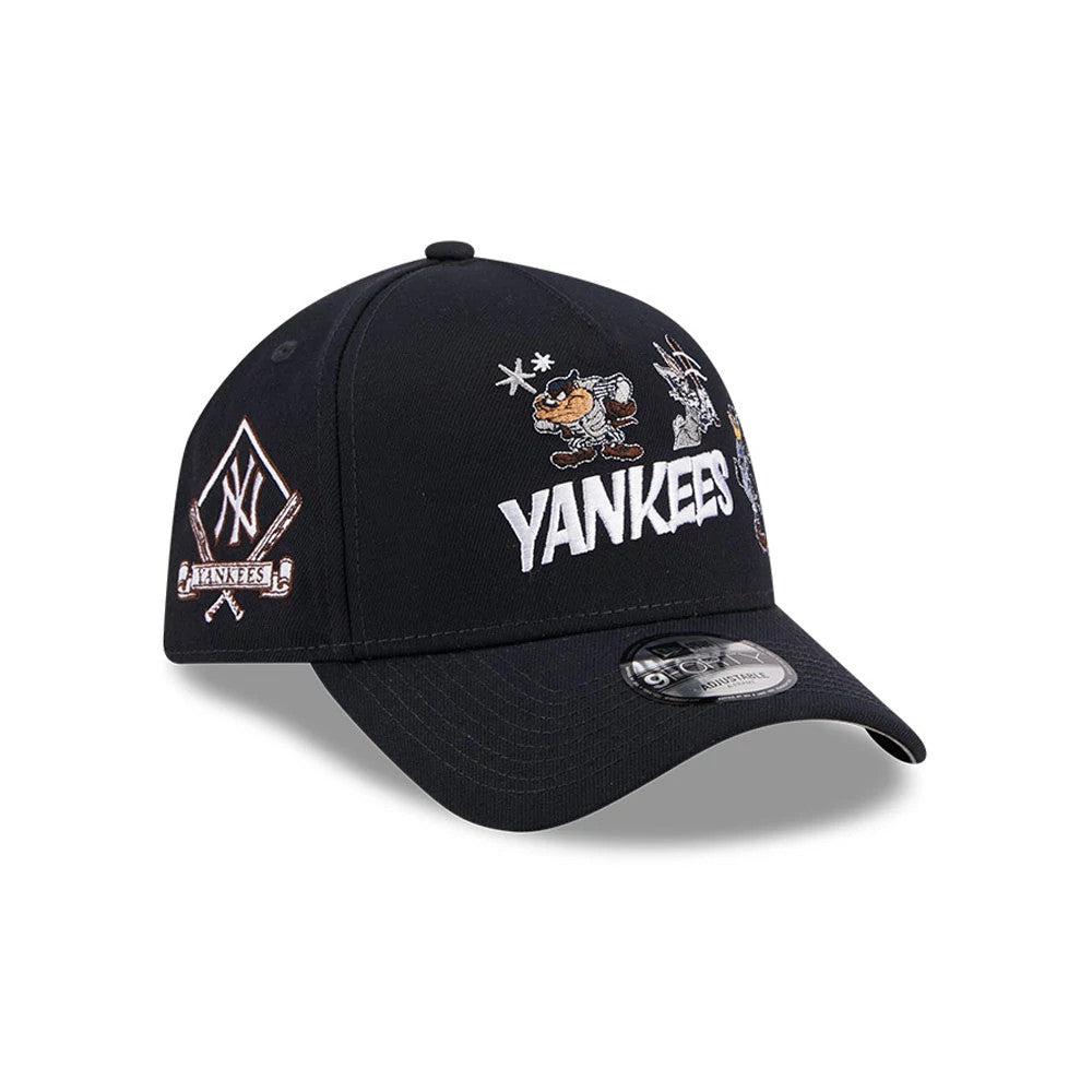 Pictured is this MLB X Looney Tunes New York Yankees 9FORTY A-Frame Adjustable cap in navy. 4