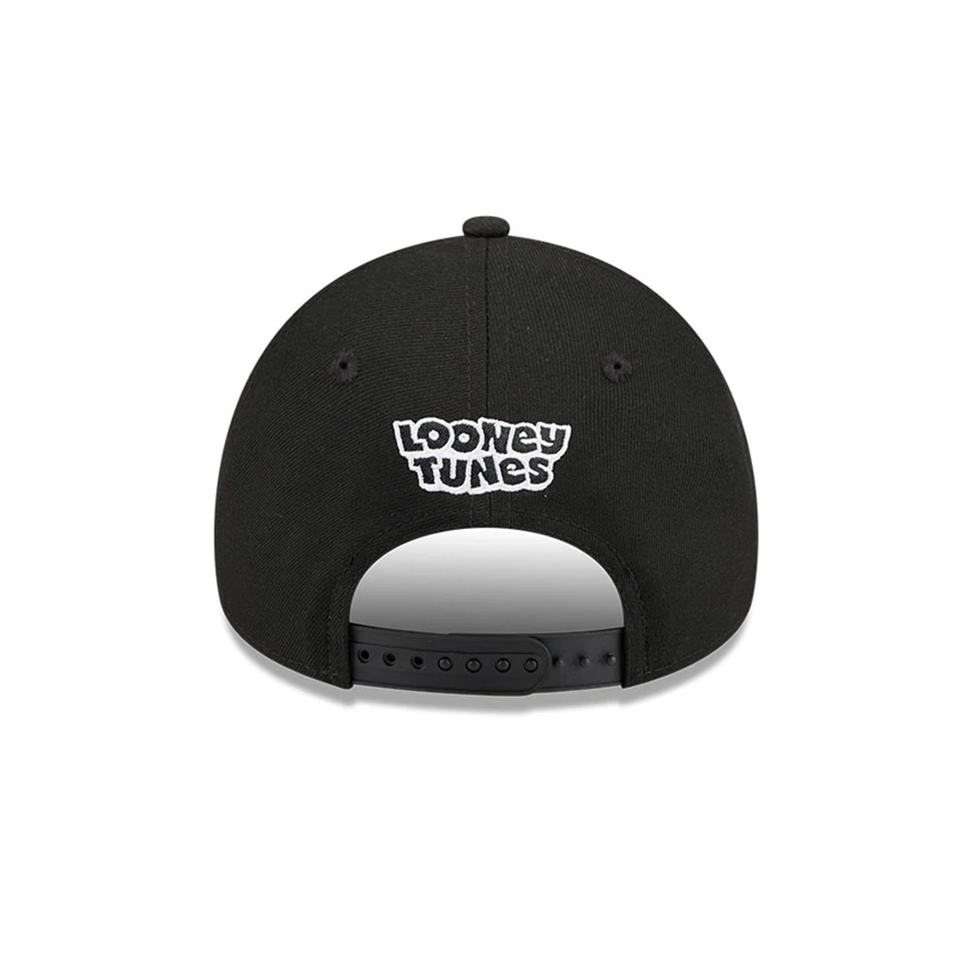 Pictured is this MiLB X Looney Tunes Albuquerque Isotopes 9FORTY A-Frame Adjustable cap in black. 5