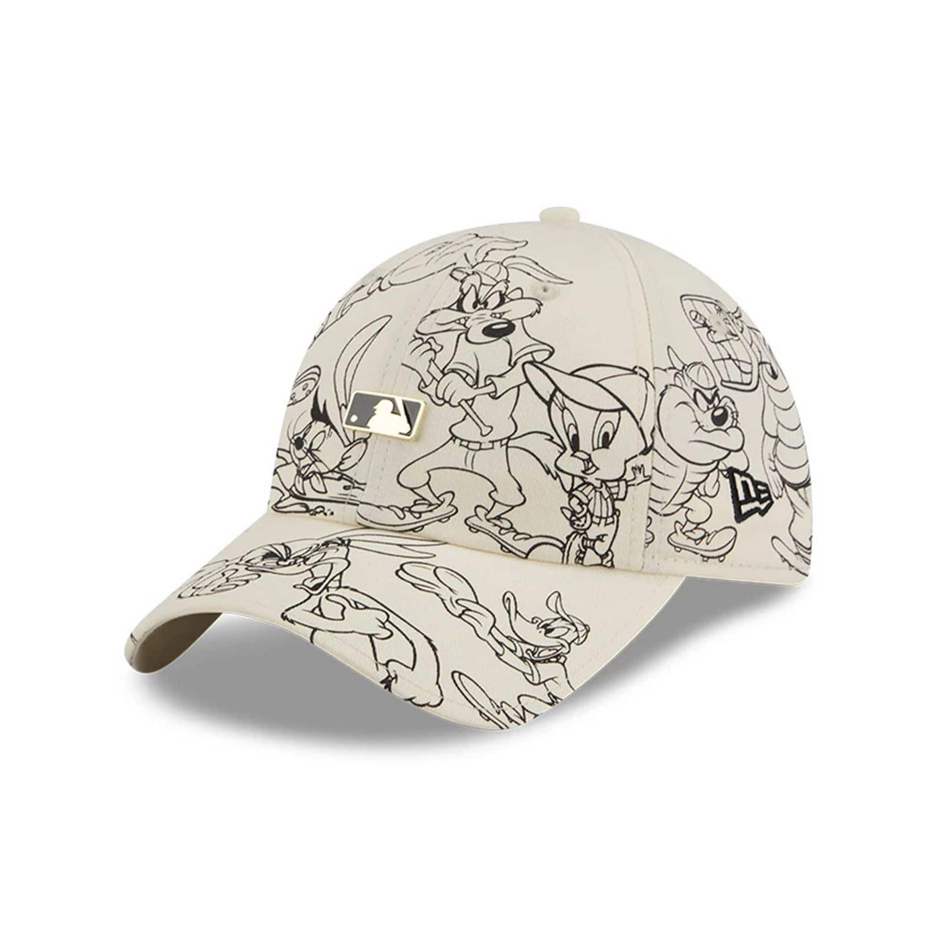 Pictured is this MLB X Looney Tunes MLB Logo Casual Classic Adjustable cap in white. 1