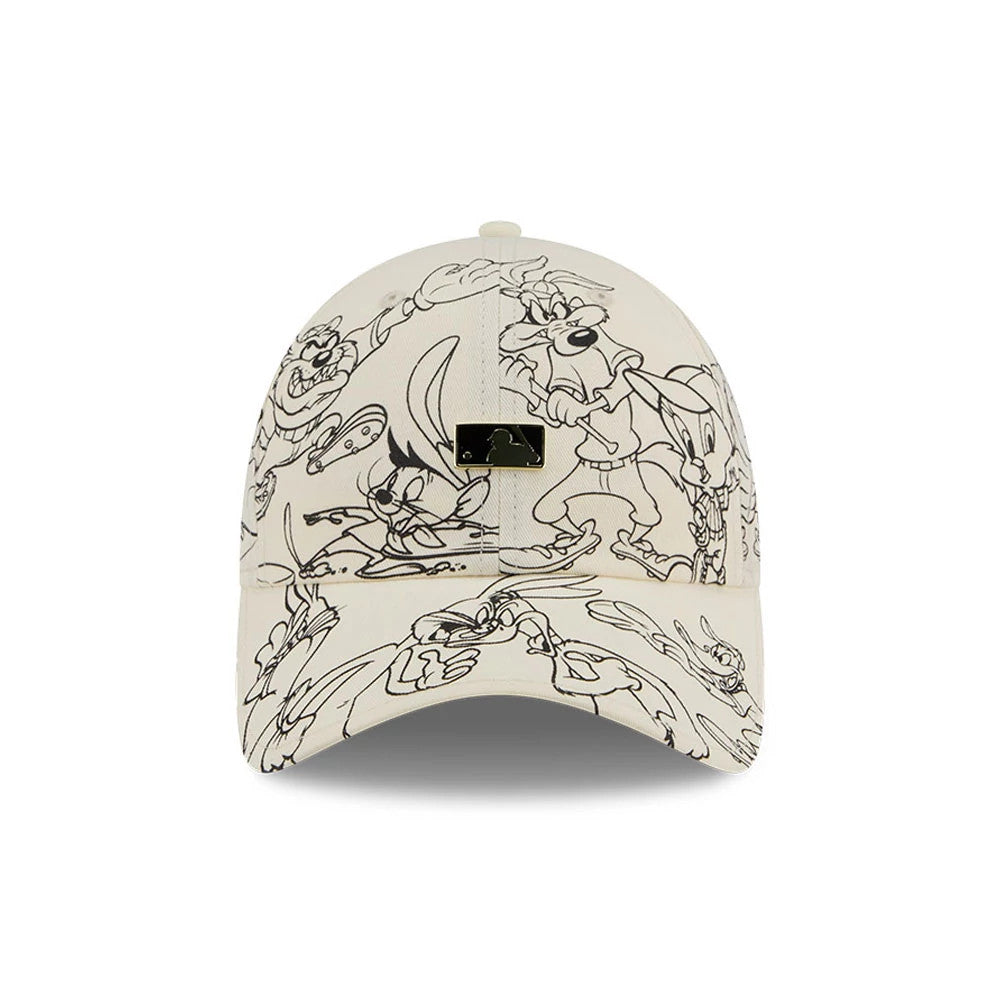 Pictured is this MLB X Looney Tunes MLB Logo Casual Classic Adjustable cap in white. 2