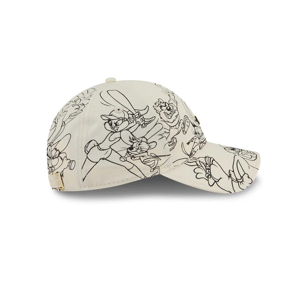 Pictured is this MLB X Looney Tunes MLB Logo Casual Classic Adjustable cap in white. 6