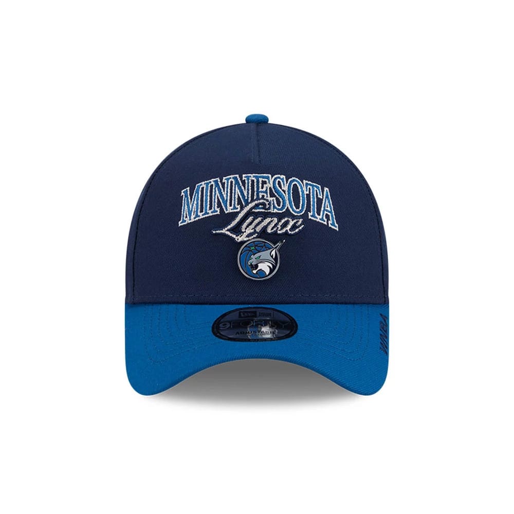 Pictured is this WNBA Tip Off 2026 Minnesota Lynx 9FORTY A-Frame cap in navy. 2