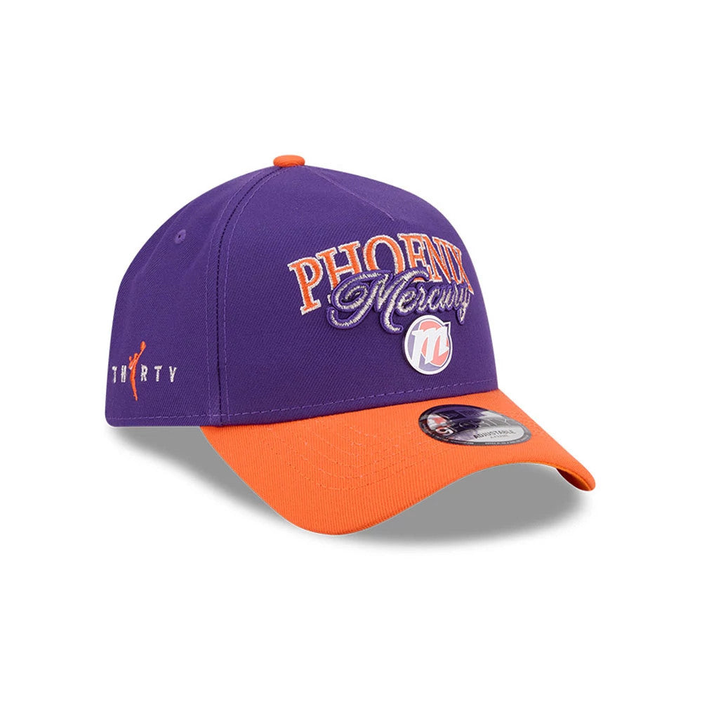 Pictured is this WNBA Tip Off 2026 Phoenix Mercury 9FORTY A-Frame cap in purple. 3