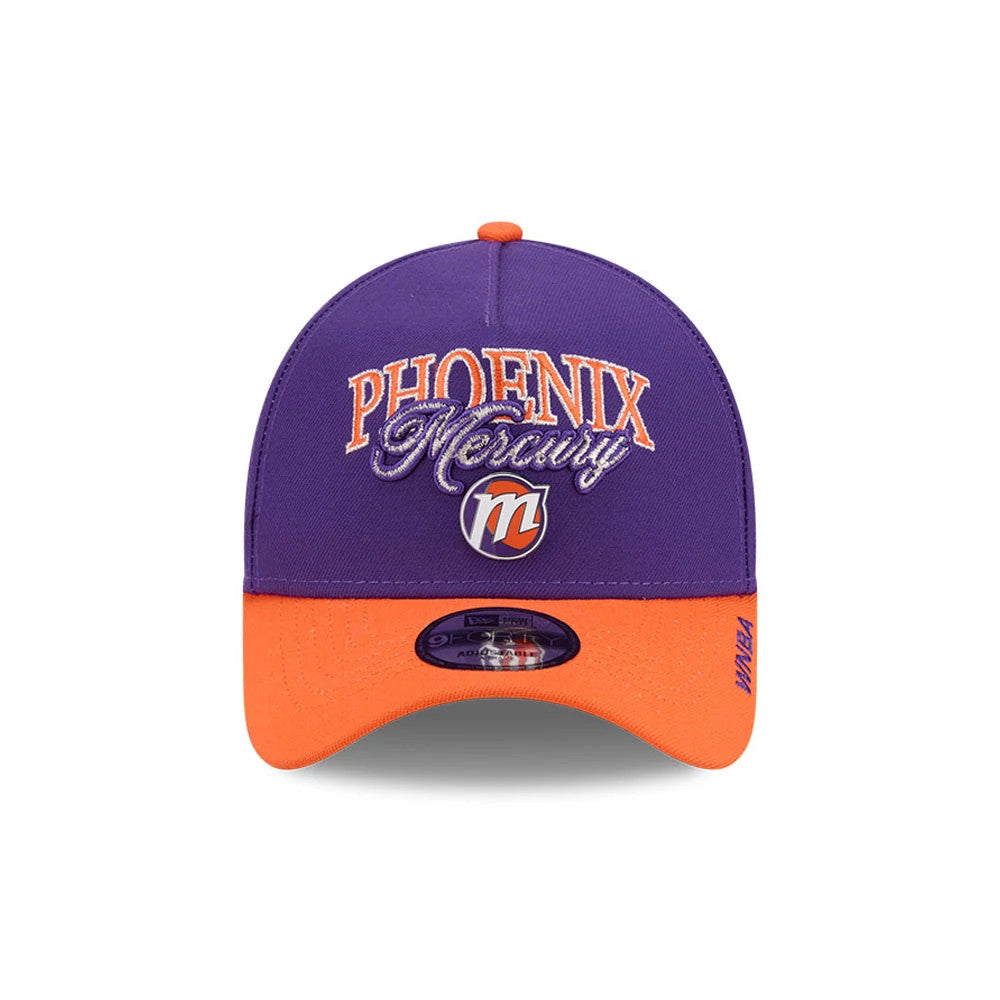 Pictured is this WNBA Tip Off 2026 Phoenix Mercury 9FORTY A-Frame cap in purple. 2