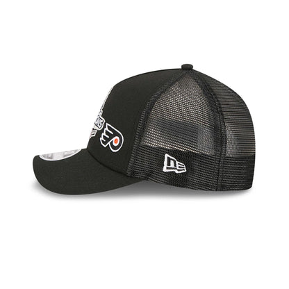 Pictured is this NHL Stanley Cup Champions Chicago Blackhawks 9FORTY M-Crown A-Frame Trucker Adjustable cap in black. 5