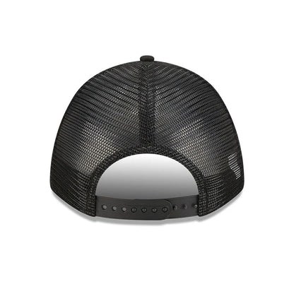 Pictured is this NHL Stanley Cup Champions New York Islanders 9FORTY M-Crown A-Frame Trucker Adjustable cap in black. 7